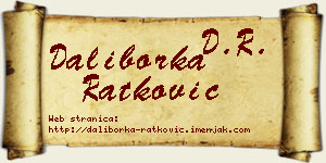 Daliborka Ratković vizit kartica